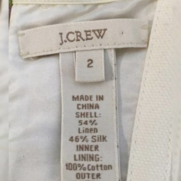 J.Crew Ella Garden Floral Strapless Dress Yellow Size 2 - Picture 8 of 9